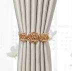Curtain Tieback High Quality Elastic Holder Hook Buckle Clip Pretty And Fashion Polyester Decorative Home Accessories Leaves Curtain Holder Holdback For Window Drapery Convenient Office Home Decoration Buckle Holdbacks Curtain Straps Stevvex