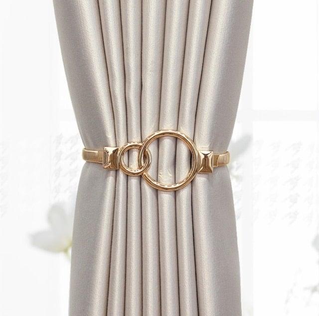 Curtain Tieback High Quality Elastic Holder Hook Buckle Clip Pretty And Fashion Polyester Decorative Home Accessories Leaves Curtain Holder Holdback For Window Drapery Convenient Office Home Decoration Buckle Holdbacks Curtain Straps Stevvex