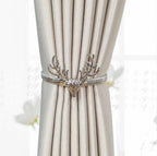 Curtain Tieback High Quality Elastic Holder Hook Buckle Clip Pretty And Fashion Polyester Decorative Home Accessories Leaves Curtain Holder Holdback For Window Drapery Convenient Office Home Decoration Buckle Holdbacks Curtain Straps Stevvex