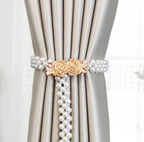 Curtain Tieback High Quality Elastic Holder Hook Buckle Clip Pretty and Fashion Polyester Decorative Home Accessories Modern Style Convenient Drape Tie Backs,Handmade Curtains Holdbacks Holder for Home Kitchen Office Stevvex