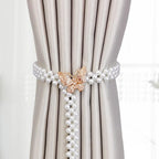 Curtain Tieback High Quality Elastic Holder Hook Buckle Clip Pretty and Fashion Polyester Decorative Home Accessories Modern Style Convenient Drape Tie Backs,Handmade Curtains Holdbacks Holder for Home Kitchen Office Stevvex