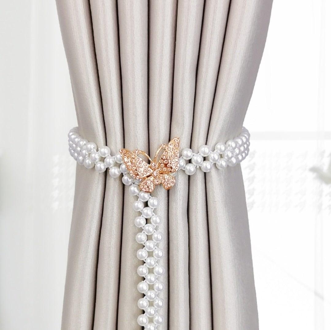 Curtain Tieback High Quality Elastic Holder Hook Buckle Clip Pretty and Fashion Polyester Decorative Home Accessories Modern Style Convenient Drape Tie Backs,Handmade Curtains Holdbacks Holder for Home Kitchen Office Stevvex