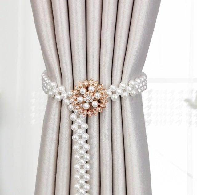 Curtain Tieback High Quality Elastic Holder Hook Buckle Clip Pretty and Fashion Polyester Decorative Home Accessories Modern Style Convenient Drape Tie Backs,Handmade Curtains Holdbacks Holder for Home Kitchen Office Stevvex