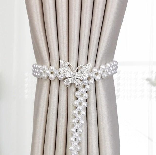 Curtain Tieback High Quality Elastic Holder Hook Buckle Clip Pretty and Fashion Polyester Decorative Home Accessories Modern Style Convenient Drape Tie Backs,Handmade Curtains Holdbacks Holder for Home Kitchen Office Stevvex