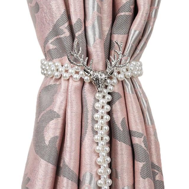 Curtain Tieback High Quality Elastic Holder Hook Buckle Clip Pretty and Fashion Polyester Decorative Home Accessories Modern Style Convenient Drape Tie Backs,Handmade Curtains Holdbacks Holder for Home Kitchen Office Stevvex
