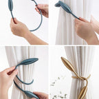 Curtain Tieback High Quality Holder Hook Buckle Clip Polyester Pretty And Fashion Decorative Home Accessories Curtain Tiebacks Clips Creative Window Drape Twist Tie Backs European Style Custom Made Curtain Holders Decorative 57cm Stevvex