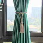 Curtain Tiebacks Tassel Curtain Clips Rope Curtain Tie Backs Holdbacks Decorative  Curtain Holder Accessories For Drape Curtain Holdbacks Braided Buckle Home Decorative Window Drapery Ball Tassels Tieback 50cm