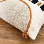 Cushion Cover Cotton Linen Pillowcase Tufted Beige Decorative Fashionable Cotton Hand-Woven Throw Pillow Covers Tufted  Pillow Covers  Bedroom Throw Pillow Cushion For Bed Home Stevvex
