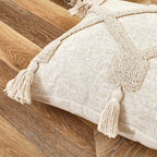 Cushion Cover Cotton Linen Pillowcase Tufted Beige Decorative Fashionable Cotton Hand-Woven Throw Pillow Covers Tufted  Pillow Covers  Bedroom Throw Pillow Cushion For Bed Home Stevvex