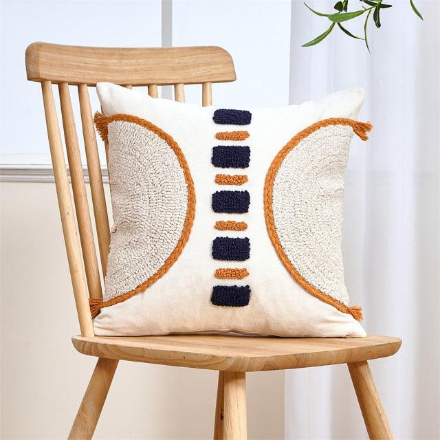 Cushion Cover Cotton Linen Pillowcase Tufted Beige Decorative Fashionable Cotton Hand-Woven Throw Pillow Covers Tufted  Pillow Covers  Bedroom Throw Pillow Cushion For Bed Home Stevvex