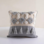 Cushion Cover Cotton Linen Pillowcase Tufted Beige Decorative Fashionable Cotton Hand-Woven Throw Pillow Covers Tufted  Pillow Covers  Bedroom Throw Pillow Cushion For Bed Home Stevvex