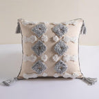Cushion Cover Cotton Linen Pillowcase Tufted Beige Decorative Fashionable Cotton Hand-Woven Throw Pillow Covers Tufted  Pillow Covers  Bedroom Throw Pillow Cushion For Bed Home Stevvex