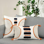 Cushion Cover Cotton Linen Pillowcase Tufted Beige Decorative Fashionable Cotton Hand-Woven Throw Pillow Covers Tufted  Pillow Covers  Bedroom Throw Pillow Cushion For Bed Home Stevvex