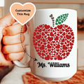 Custom Apple Teacher Mug Peachy Sunday