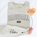 Custom Baseball Mom Sweatshirt Peachy Sunday