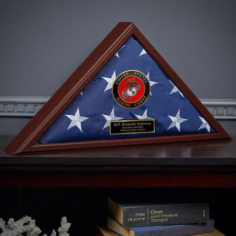 Custom Cherry Flag Case US Marine Corps Gift - Made in USA The Military Gift Store