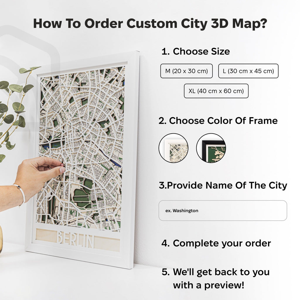 3D City Map Custom Enjoy The Wood