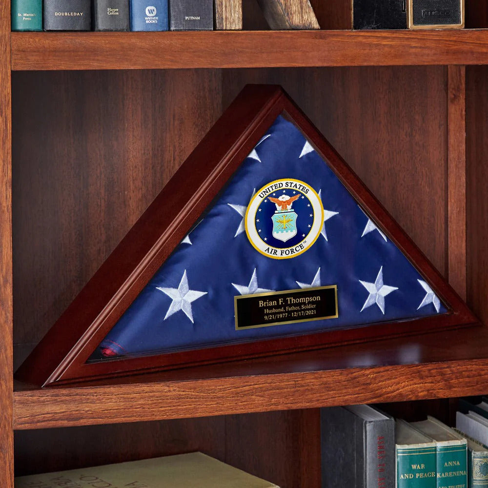 Custom Flag Case Air Force Retirement Gift - Made in USA The Military Gift Store