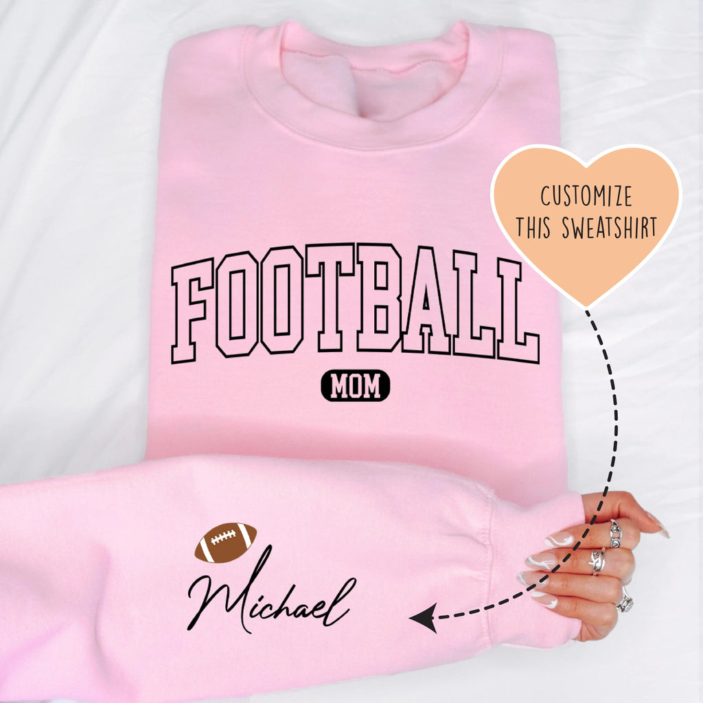 Custom Football Mom Sweatshirt Peachy Sunday