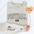Custom Football Mom Sweatshirt Peachy Sunday