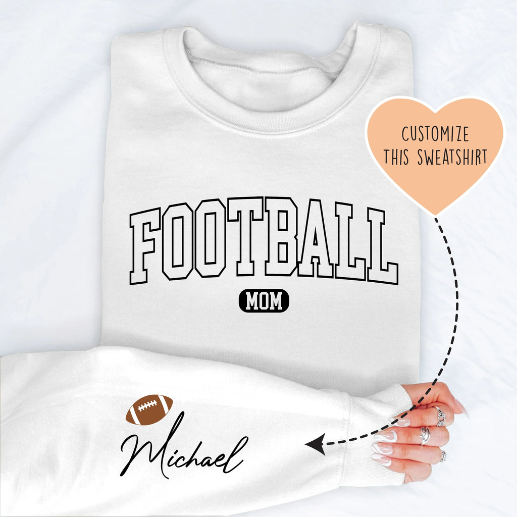 Custom Football Mom Sweatshirt Peachy Sunday