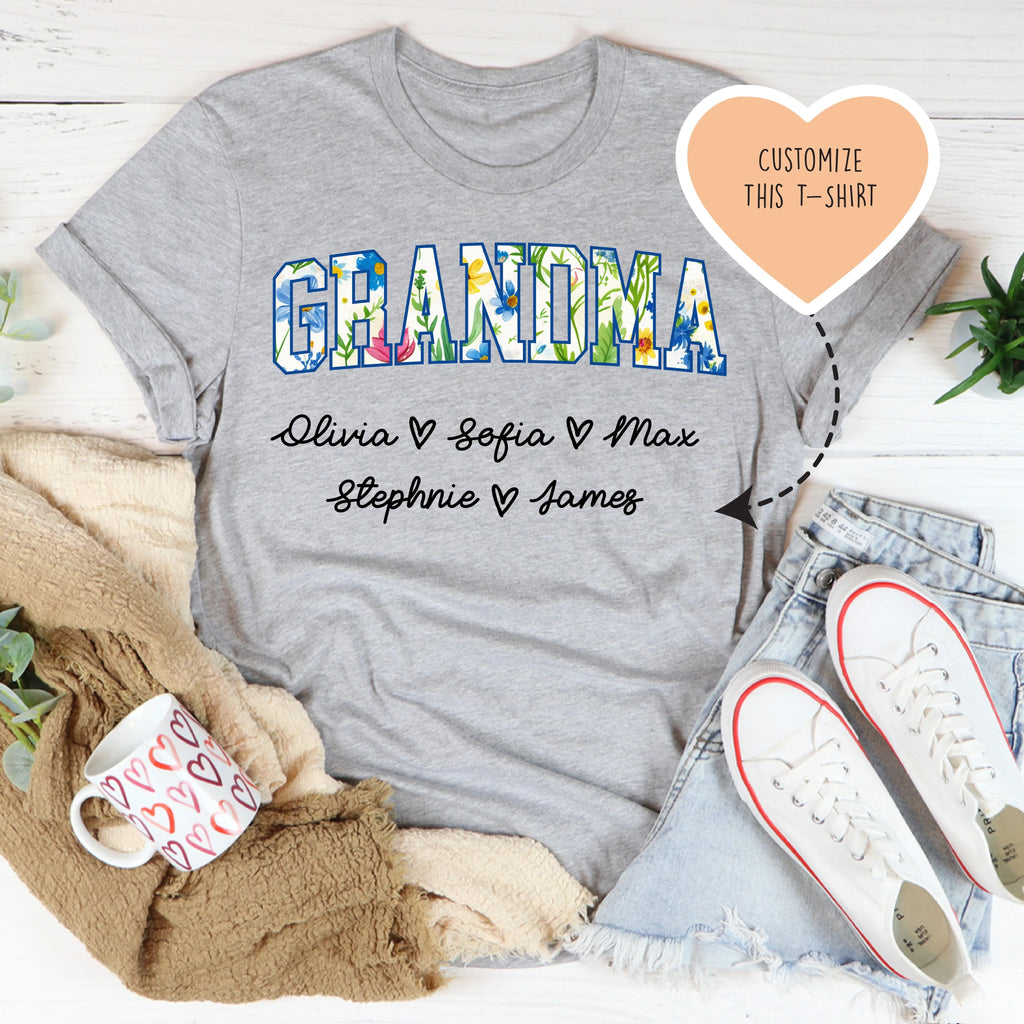 Custom Grandma Tee Peachy Sunday
