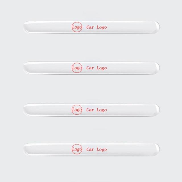 Custom Logo Car Door Sticker Scratches Resistant Cover Auto Handle Protection Film Anti-Scratch Invisible Car Door Handle Stickers Fit for Mercedes Benz Carbon Fiber Protection Film Anti-Collision Protection Exterior Accessory Car Decor Car Stickers Stevvex