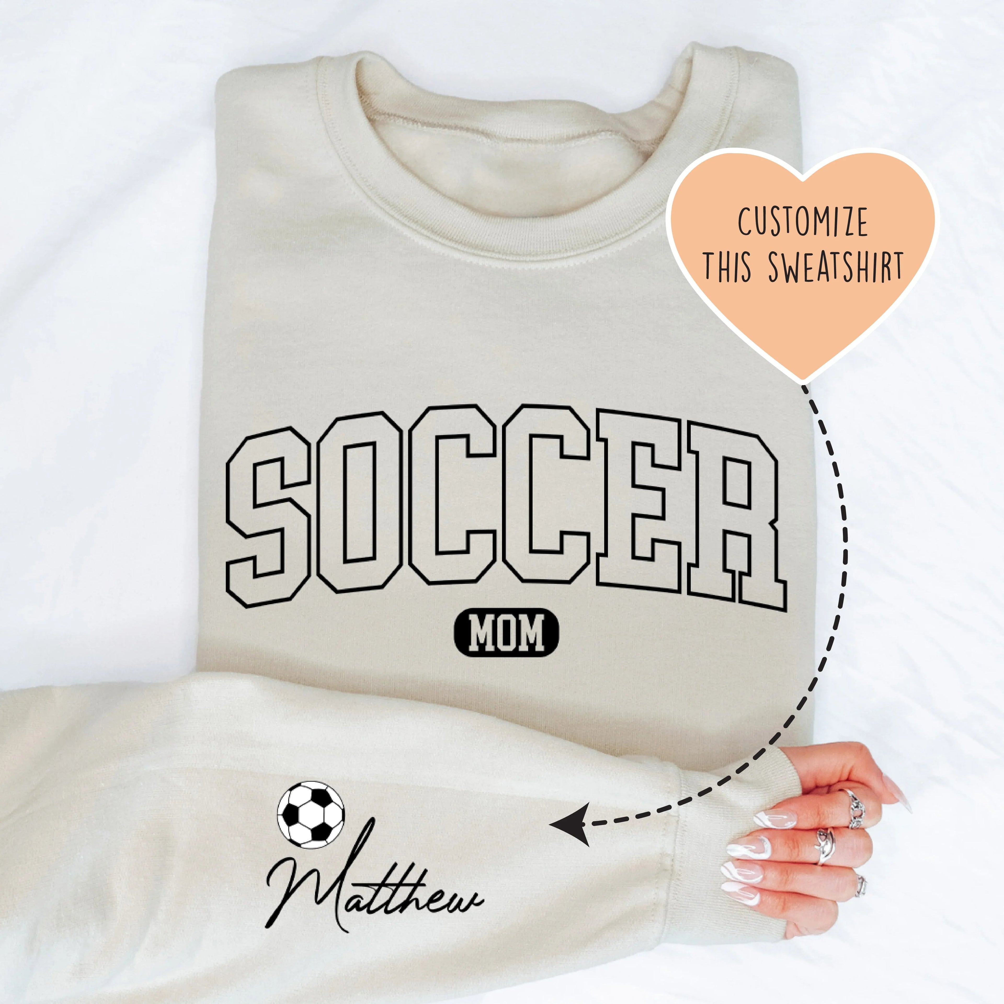Custom Soccer Mom Sweatshirt Peachy Sunday