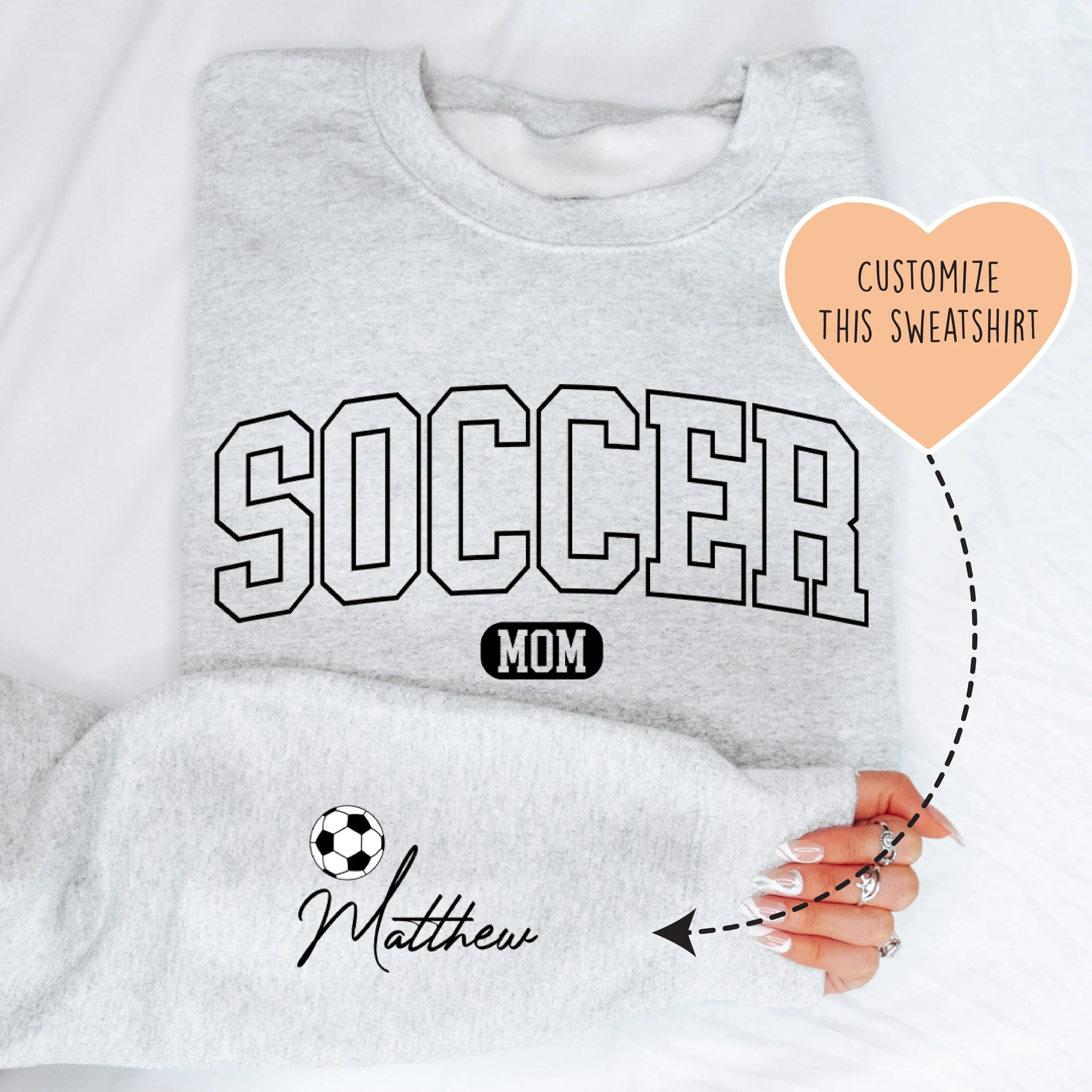 Custom Soccer Mom Sweatshirt Peachy Sunday