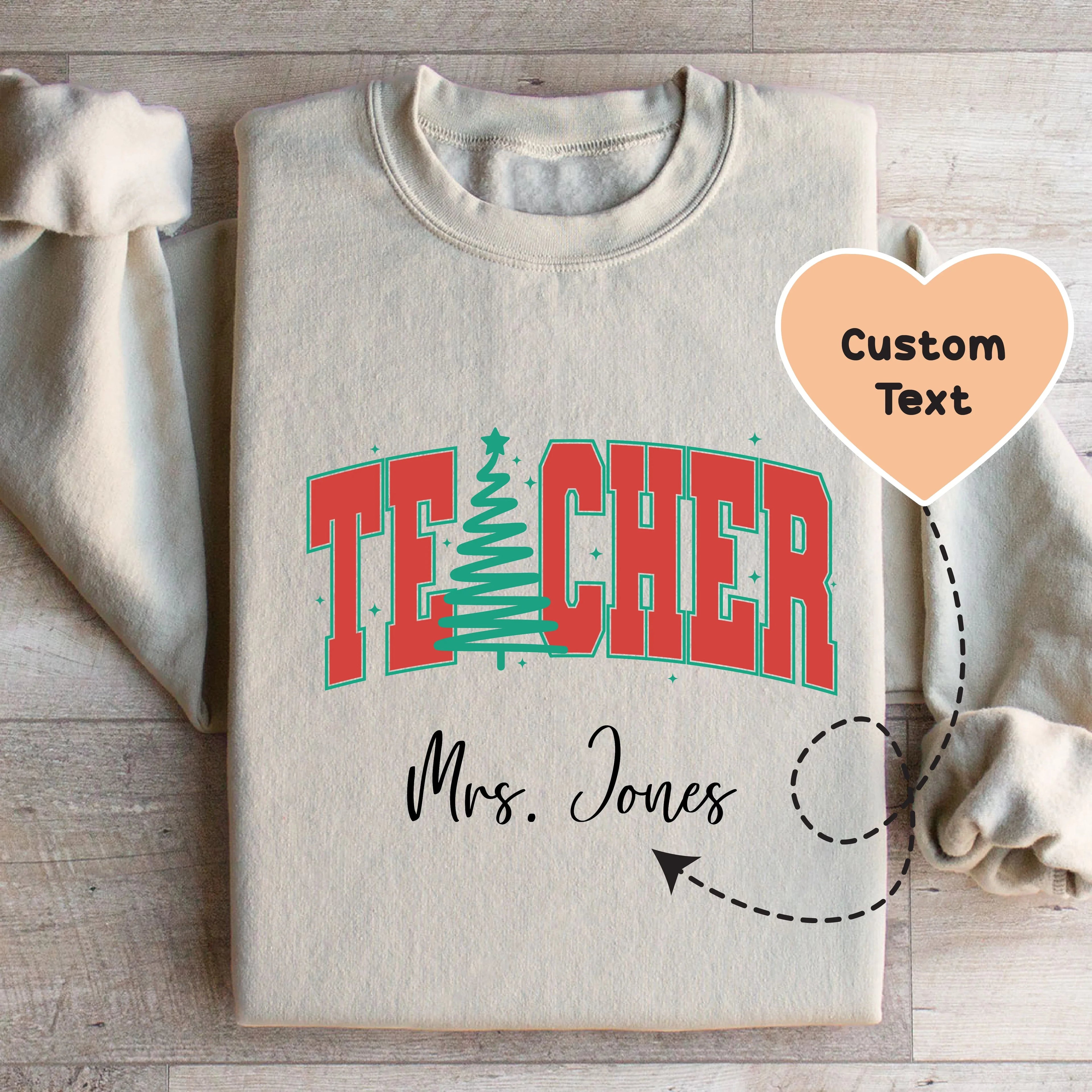 Custom Teacher Sweatshirt Peachy Sunday