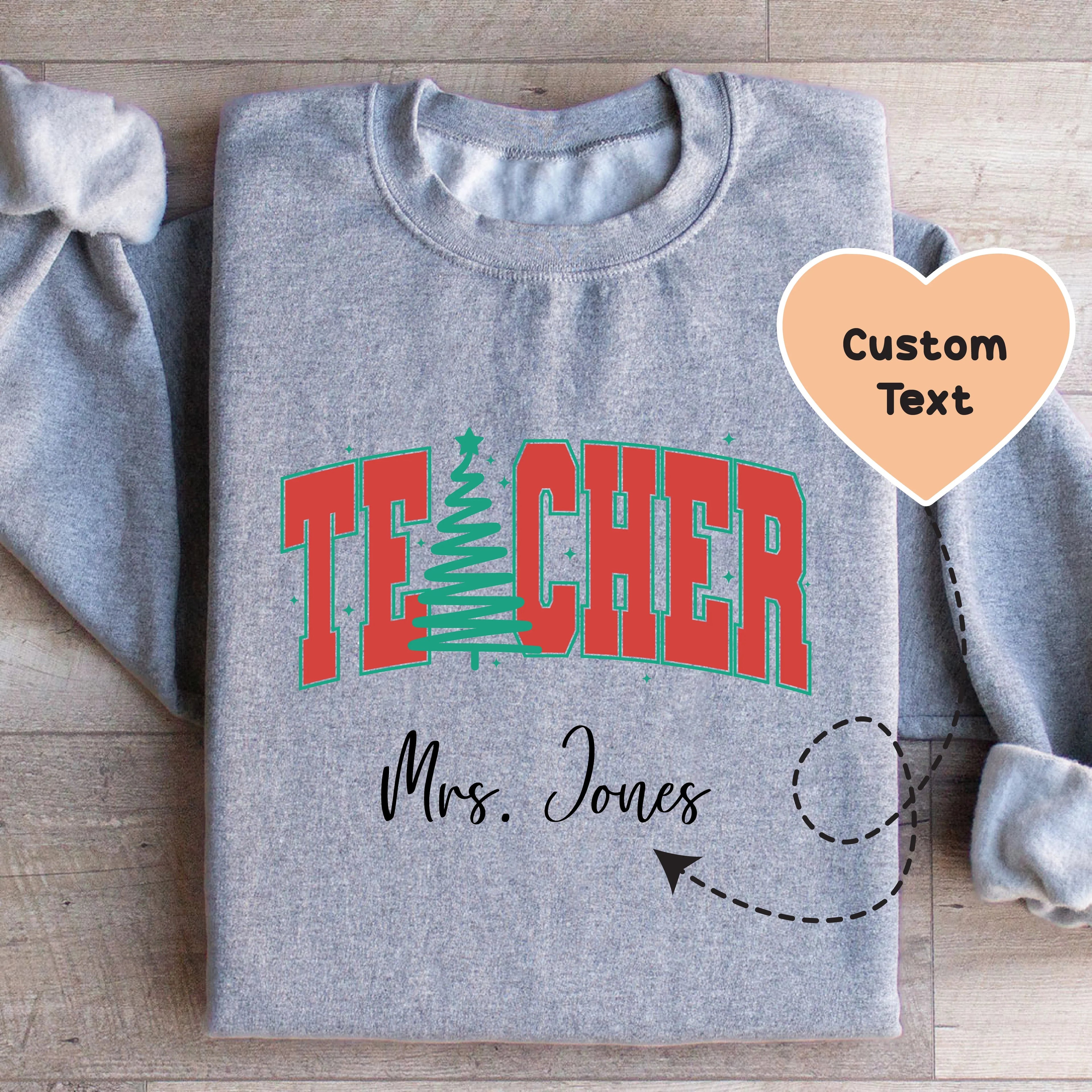 Custom Teacher Sweatshirt Peachy Sunday