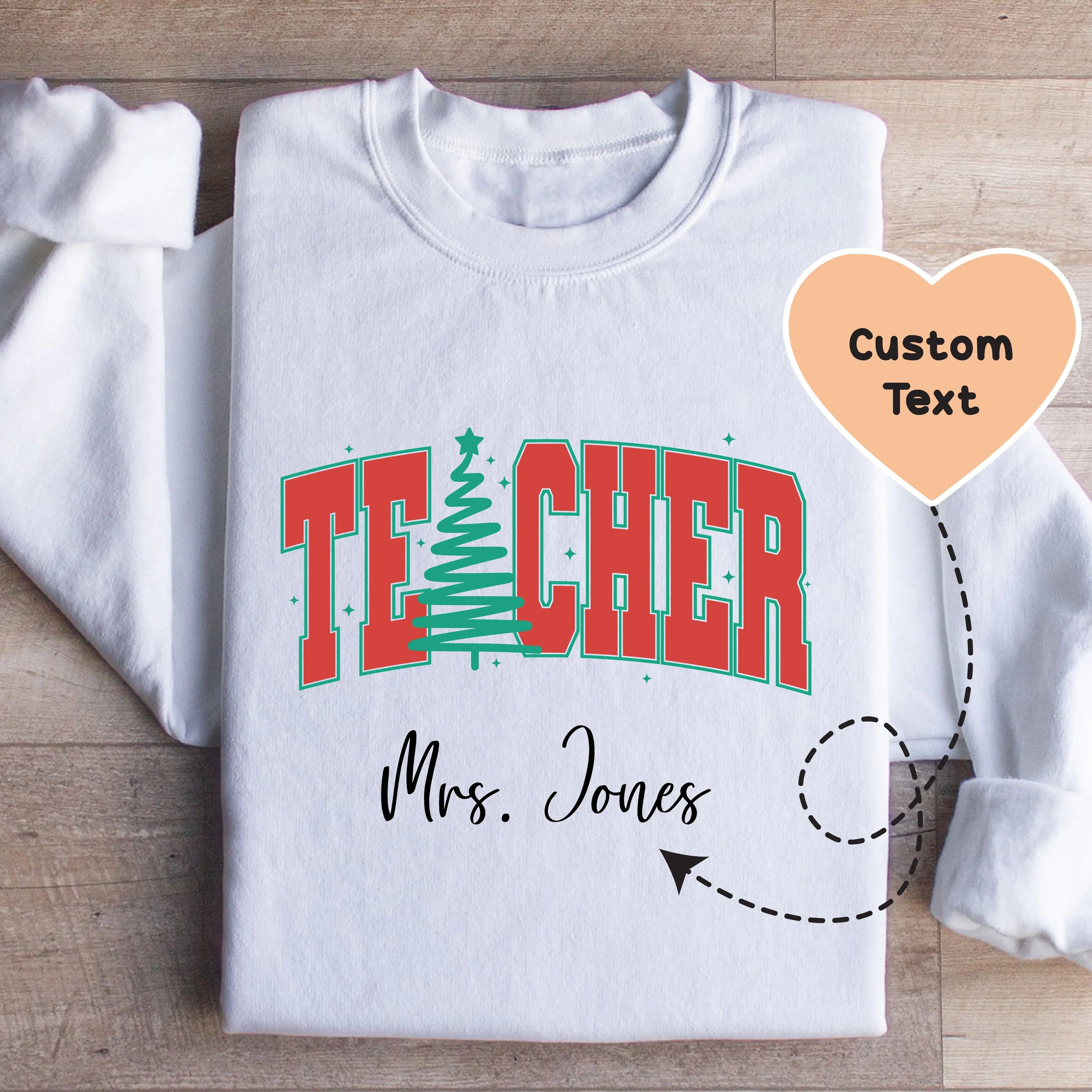 Custom Teacher Sweatshirt Peachy Sunday