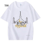 Customized Cotton Parent-Child T-Shirts – Ramadan & Keffiyeh Design for Kids and Adults (MTC001)