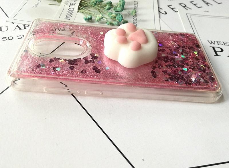 Cute 3D Squishy Cat Case For Xiaomi Redmi 5 plus 4X 8A 9A 9C 10T Luxury Glitter Quicksand Phone Case Redmi Note 5 9 Pro 5A Prime ,3D Shiny Quicksand Moving Bling Glitter Liquid Sparkle Flowing Soft Silicone Bumper Mirror Back Protective Case Stevvex