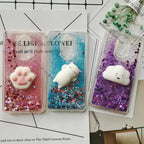 Cute 3D Squishy Cat Case For Xiaomi Redmi 5 plus 4X 8A 9A 9C 10T Luxury Glitter Quicksand Phone Case Redmi Note 5 9 Pro 5A Prime ,3D Shiny Quicksand Moving Bling Glitter Liquid Sparkle Flowing Soft Silicone Bumper Mirror Back Protective Case Stevvex