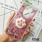 Cute 3D Squishy Cat Case For Xiaomi Redmi 5 plus 4X 8A 9A 9C 10T Luxury Glitter Quicksand Phone Case Redmi Note 5 9 Pro 5A Prime ,3D Shiny Quicksand Moving Bling Glitter Liquid Sparkle Flowing Soft Silicone Bumper Mirror Back Protective Case Stevvex