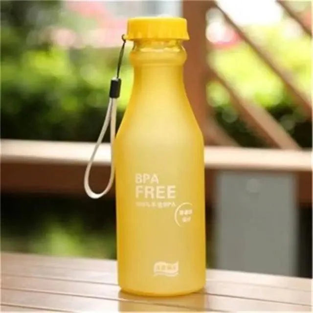 Cute 550ML Candy Color Free Water Bottles Leak-proof Drinking Cup Kettle Outdoor Sports Water Bottle for Travel Running Camping Stevvex
