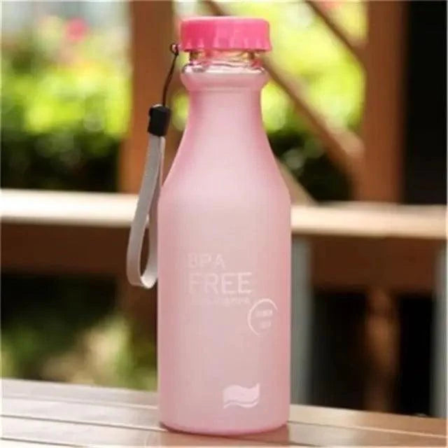 Cute 550ML Candy Color Free Water Bottles Leak-proof Drinking Cup Kettle Outdoor Sports Water Bottle for Travel Running Camping Stevvex