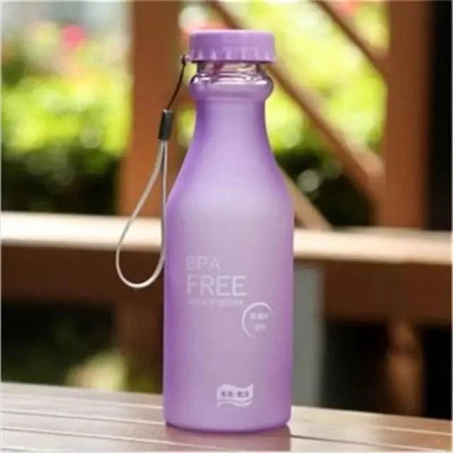Cute 550ML Candy Color Free Water Bottles Leak-proof Drinking Cup Kettle Outdoor Sports Water Bottle for Travel Running Camping Stevvex