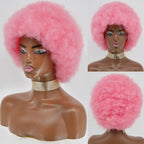 Cute Afro Wig Women Short Fluffy Hair Wigs with Bangs For Black Women Kinky curly Synthetic Hair For Party Dance Cosplay Wigs For Black Women Cosplay Wigs For Women Stevvex