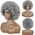 Cute Afro Wig Women Short Fluffy Hair Wigs with Bangs For Black Women Kinky curly Synthetic Hair For Party Dance Cosplay Wigs For Black Women Cosplay Wigs For Women Stevvex
