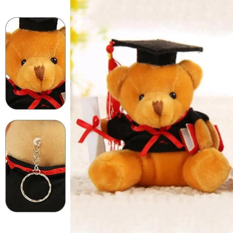 Cute And Charming 9cm Lovely Bear Plush Doll with Graduation Outfit, Realistic Stuffed Baby Doll Teddy Plush Toy for Children and Adult Gift Stevvex