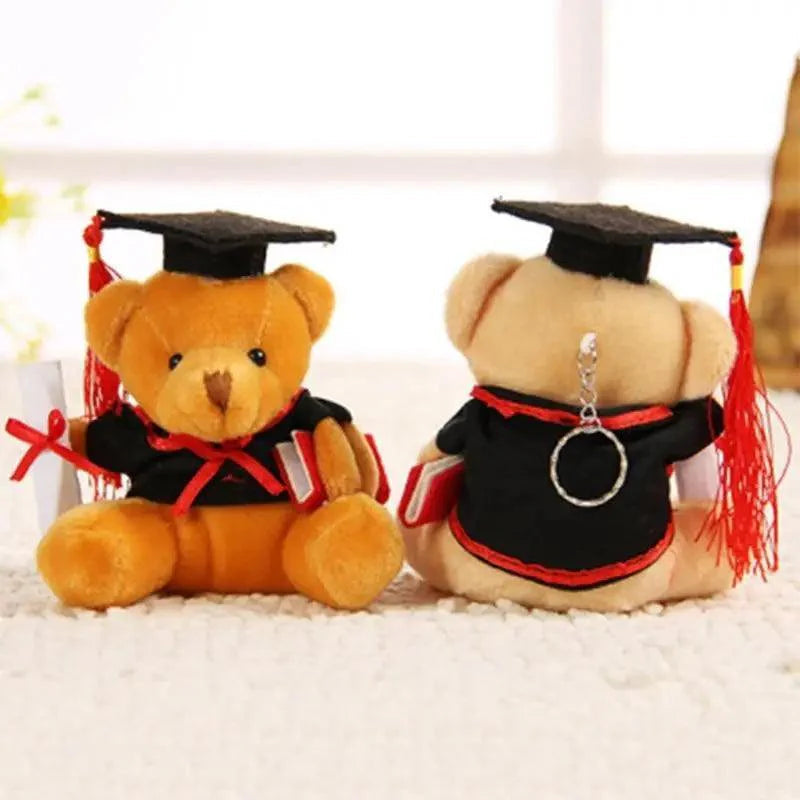Cute And Charming 9cm Lovely Bear Plush Doll with Graduation Outfit, Realistic Stuffed Baby Doll Teddy Plush Toy for Children and Adult Gift Stevvex