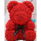 Cute artificial rose flower teddy bears gift box for home decor - Christmas Valentine's Day wedding day presents