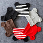 Cute Baby 0-12M Hat With Ears Casual Style Kids Autumn Winter Hat Classic  Boys And Girls Beanie Stevvex