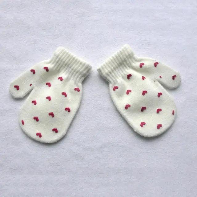 Cute Baby Colorful Thick Warm Gloves For Kids Classic Full Finger Mittens Soft Comfortable Winter Gloves For Children Stevvex
