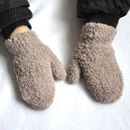 Cute Baby Colorful Thick Warm Gloves For Kids Classic Full Finger Mittens Soft Comfortable Winter Gloves For Children Stevvex