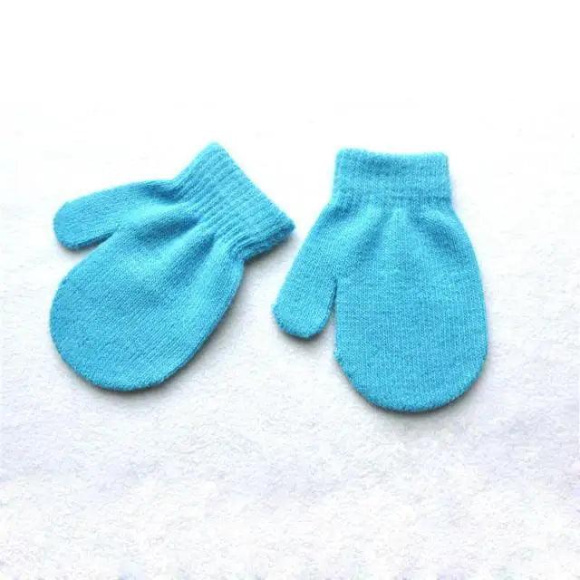 Cute Baby Colorful Thick Warm Gloves For Kids Classic Full Finger Mittens Soft Comfortable Winter Gloves For Children Stevvex