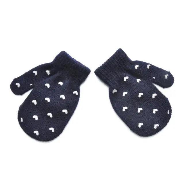 Cute Baby Colorful Thick Warm Gloves For Kids Classic Full Finger Mittens Soft Comfortable Winter Gloves For Children Stevvex