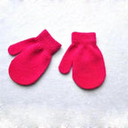 Cute Baby Colorful Thick Warm Gloves For Kids Classic Full Finger Mittens Soft Comfortable Winter Gloves For Children Stevvex